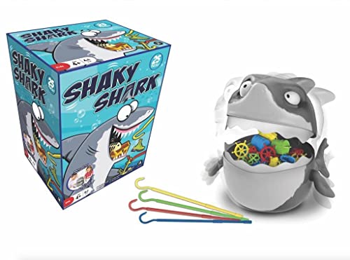 Ambassador WDK A2003343 Shaky Shark Brettspiel - Haifisch-Spielzeug für Kinder ab 4 Jahren, 20 cm