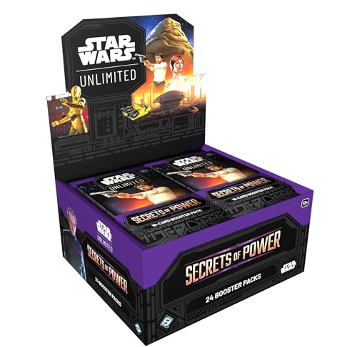 Asmodee Star Wars: Unlimited Trading Card Game - Secrets of Power - Booster Display mit 24 Booster Packs, Sammelkarten für 2+ Spieler, ab 12 Jahren, Englisch