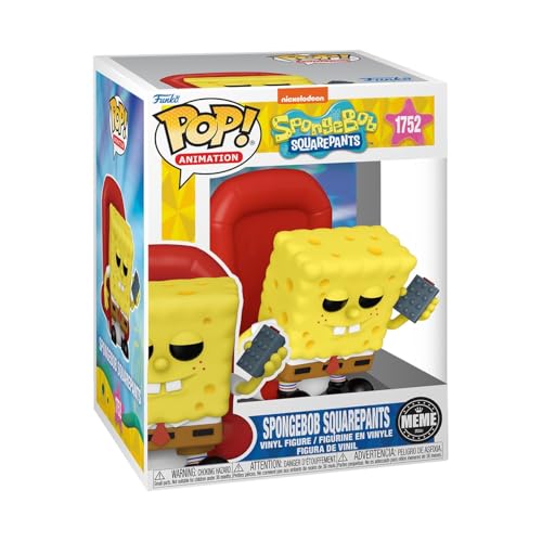 Funko Pop! Premium: Meme – Spongebob Squarepants, 9,5 cm Vinyl-Sammelfigur aus hochwertigem Vinyl, ideale Geschenkidee für Spongebob-Fans