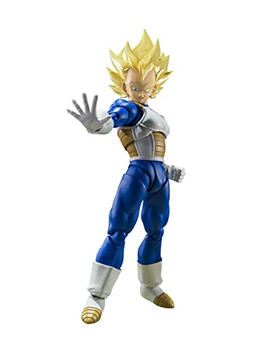 TAMASHII NATIONS Dragon Ball Z - Super Sayan Vegeta - Figurine S.H. Figuarts, 14cm Sammelfigur
