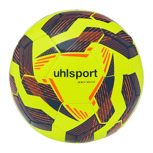 uhlsport Beach Soccer Ball, Strandfußball Größe 5 mit maschinengenähter Konstruktion und weichem Obermaterial für optimalen Spielkomfort