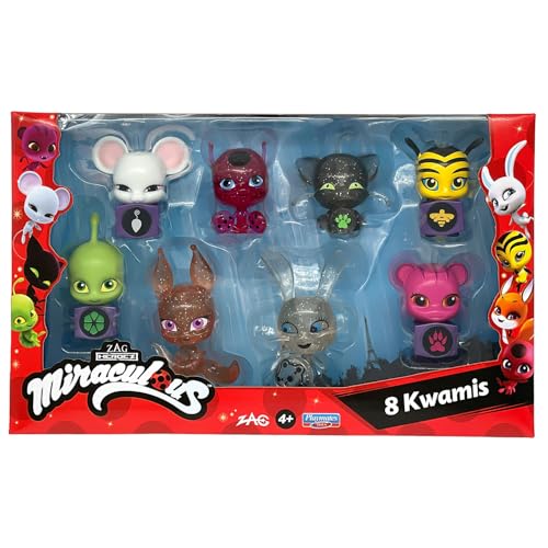 BANDAI Miraculous Kwami Set, Mini-Figuren Sammlung mit 8 detaillierten Kwamis, Spielzeug ab 4 Jahren, P50532