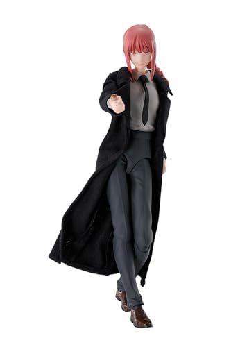 Tamashii Nation Chainsaw Man S.H. Figuarts Actionfigur Makima, 14 cm mit flexiblem Stoffmantel und wechselbaren Gesichtsteilen