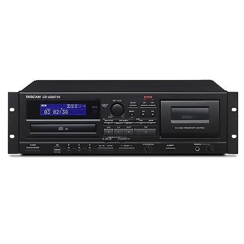 Tascam CD-A580 v2, CD-Player, Kassettendeck und USB-Recorder mit Cinch-Eingängen und kabelloser Fernbedienung