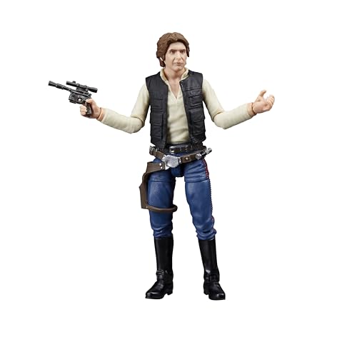 Star Wars The Vintage Collection Han Solo, Neue Hoffnung Premium Action-Figur (9,5 cm) mit Blaster und fotorealistischer Gesichtsdeko