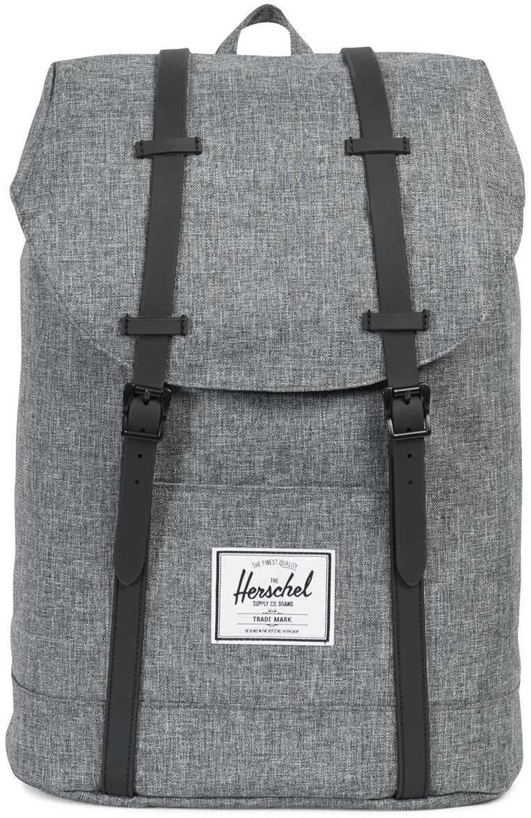 Herschel Retreat Backpack Laptop Rucksack Trekkingrucksack 10066 Raven Crosshatch/Black