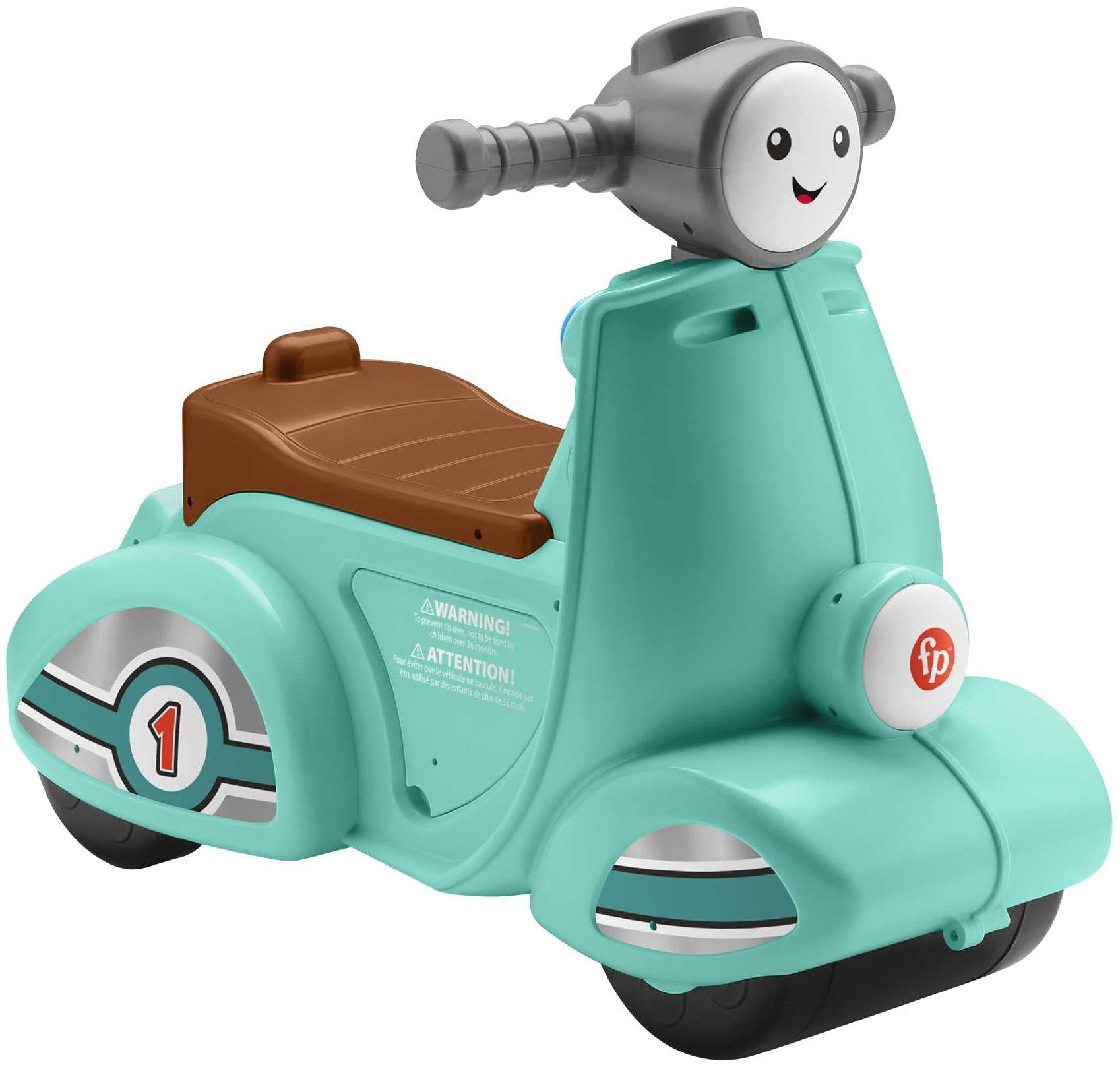 Fisher-Price HMV76 - Roller Aufsitzspielzeug für Kleinkinder mit Smart-Stages-Lerninhalt für Rollenspiele, mehrsprachige Version, Lernspielzeug, Babyspielzeg ab 12 Monaten