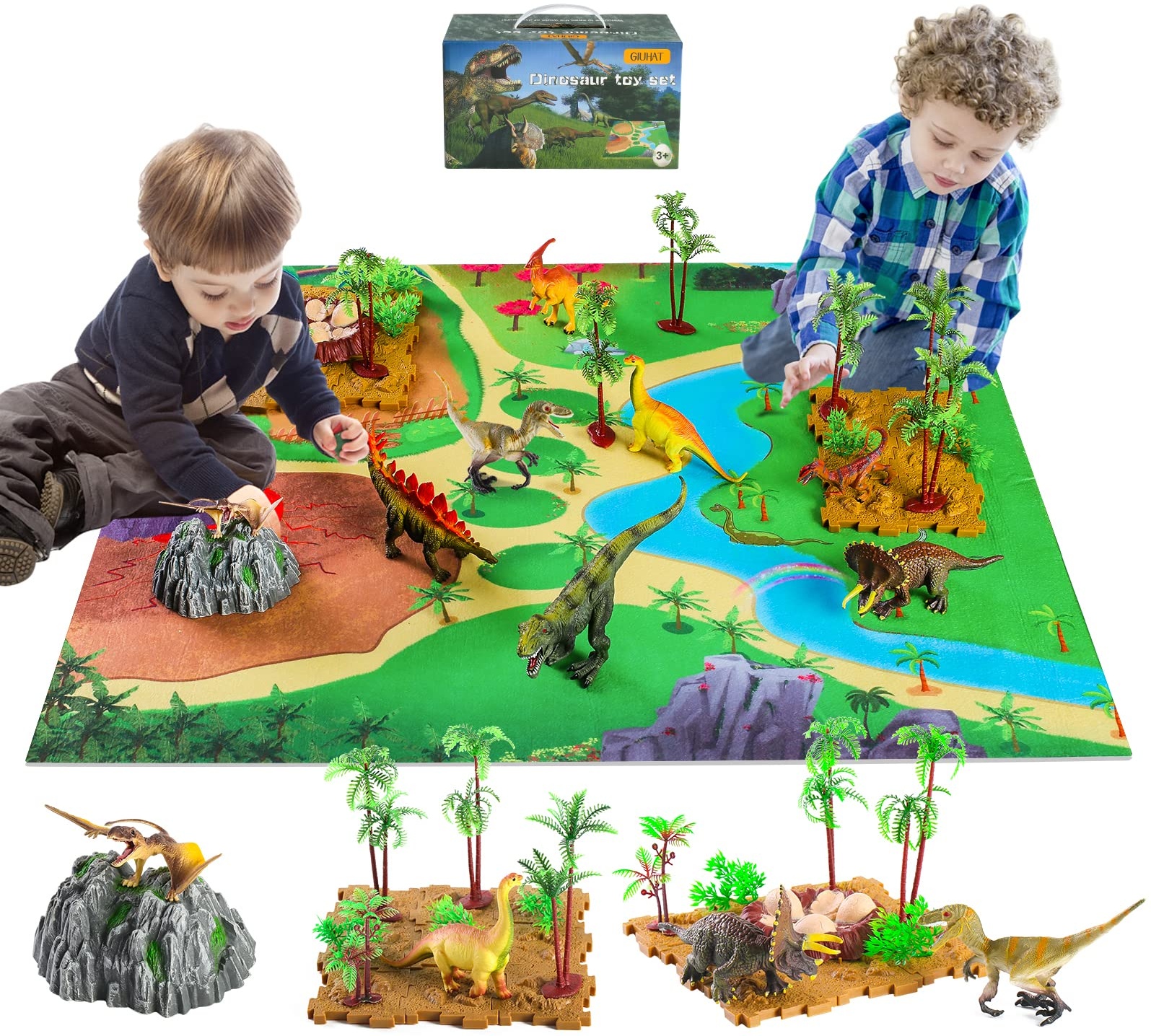 GIUHAT Dinosaurier Spielzeug ab 3 4 Jahre, Kinderspielzeug ab 3-6 Jahre Dinosaurier Figuren Weihnachten Geschenk für Kinder Geschenk Junge 3 4 5 6 Jahre Indominus Rex Kindergeburtstag Dino Spielzeug