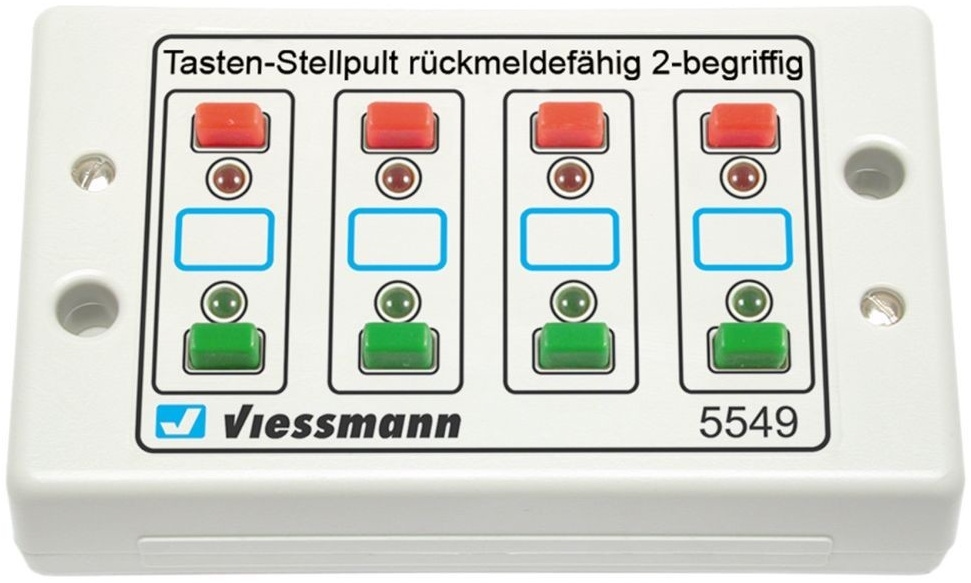 Viessmann 5549 Universal-Tasten-Stellpult, rckmeldefhig, 2-begriffig