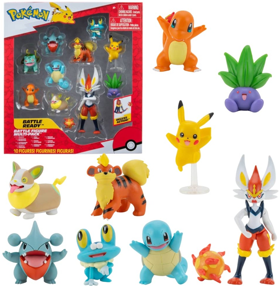 Pokemon Figuren Set 10 pcs – 5-11 cm Pokémon Figuren – Cinderace Pikachu Charmander Squirtle Oddish Gible Bulbasaur Yamper Froakie & Growlithe - Neueste 2022 - Offiziell Spielzeug - Preisvergleich