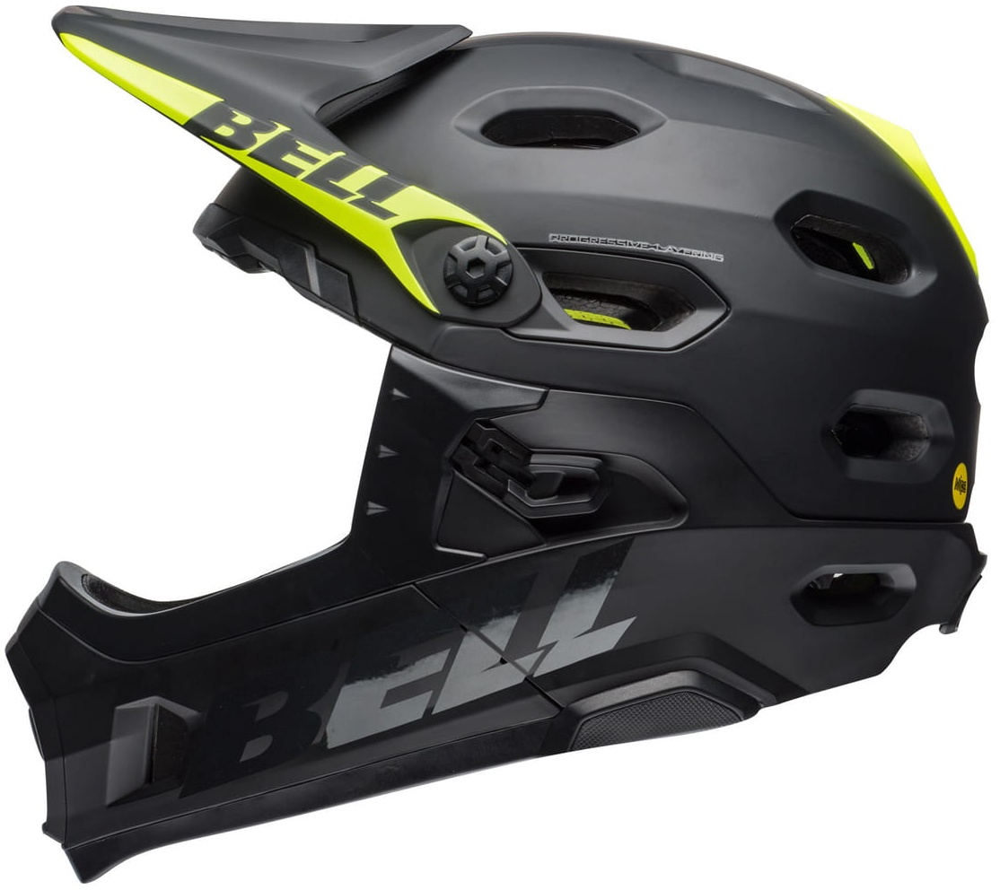 Bell Super DH Mips Fahrradhelm - Mattschwarz/Gelb 52 - 56 cm