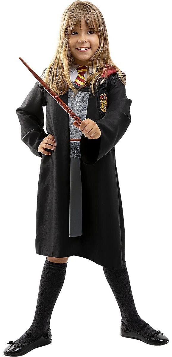 Funidelia | Hermine Granger Kostüm 100% OFFIZIELLE für Mädchen Größe 7-9 Jahre ▶ Gryffindor, Zauberer, Film und Serien, Hogwarts, Zubehör für Kostüm - Lustige Kostüme für Deine Partys