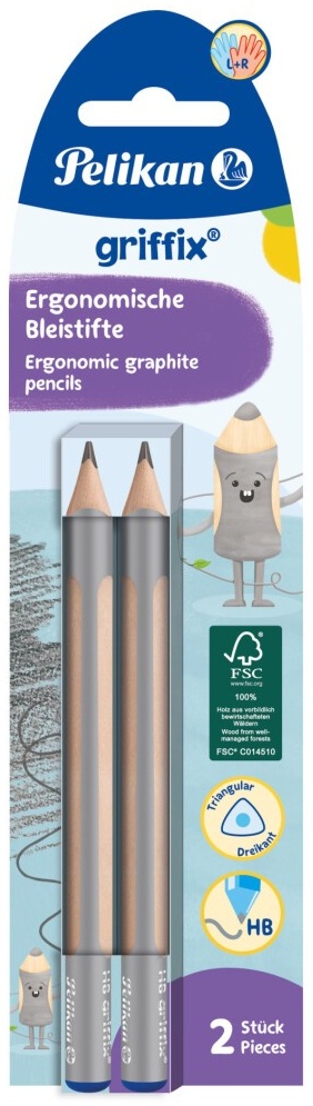 Pelikan Büro Pelikan Bleistifte griffix HB/2/B 2 Stück Faltschachtel (817011)
