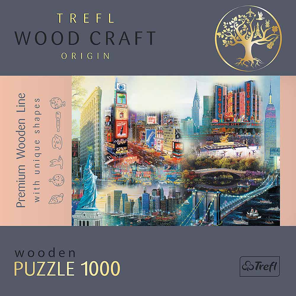 Trefl Wood Craft 1000 Piece Wooden Puzzle - Doggy Friendship - Trefl USA