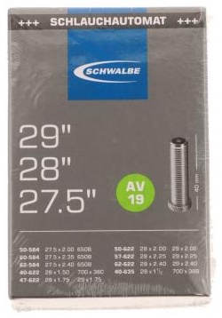 Schlauch Schwalbe AV19 in Folie 27. 5/28/29x1. 50-2. 40" 40/62-584/622/635 AV 40mm