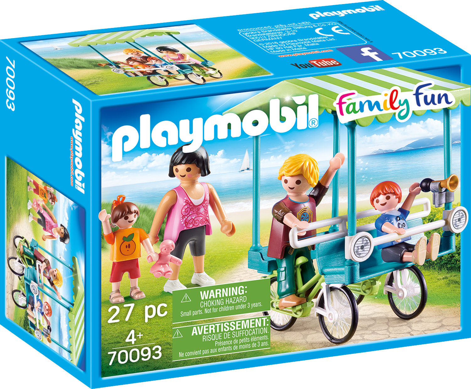 Playmobil Family Fun 70093 'Familien-Fahrrad', 27 Teile, ab 4 Jahren