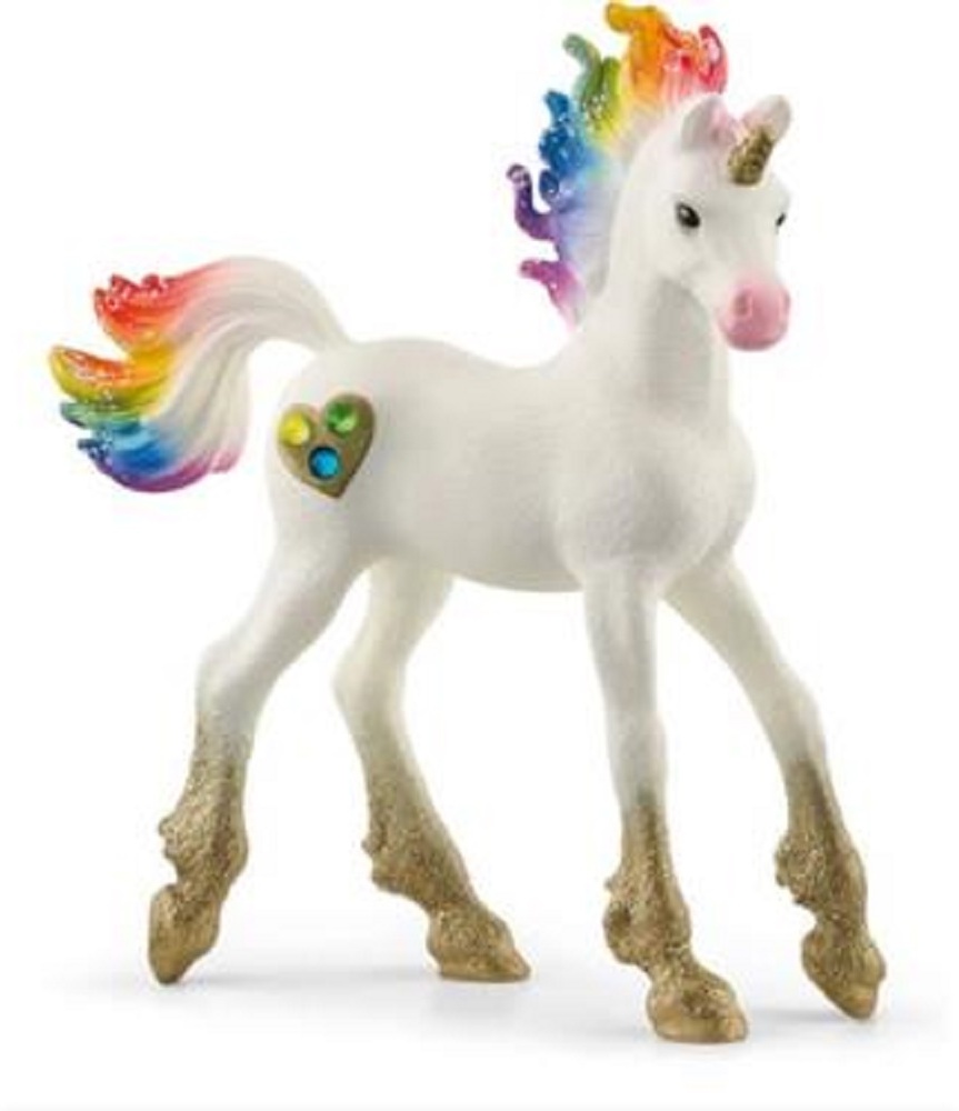 Schleich Bayala 70727 Regenbogeneinhorn, Fohlen Spielfigur