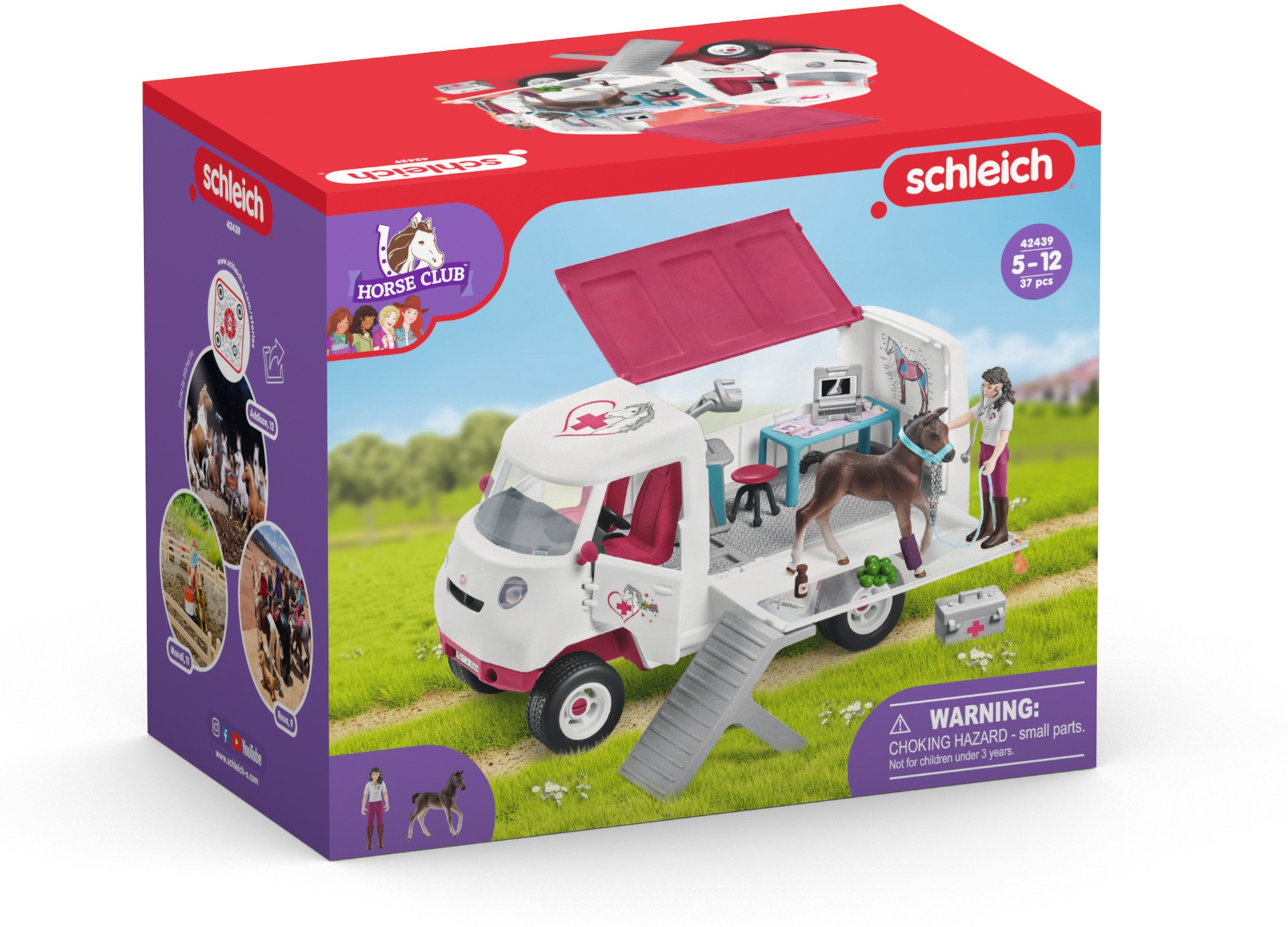 Schleich Horse Club 42439 'Mobile Tierärztin mit Hannoveraner Fohlen', ab 5 Jahren, 37 Teile, 30 x 25 x 14 cm - Preisvergleich