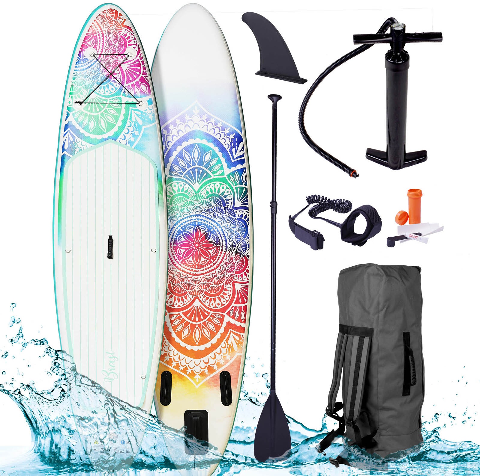 BRAST SUP Board Lady Aufblasbares Stand up Paddle Set für Frauen 300cm
