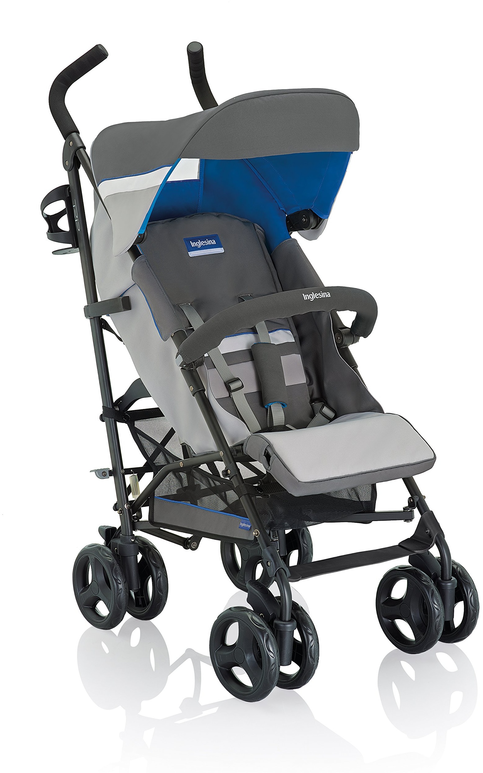 Inglesina 82G0T Trip Buggy inklusive Verdeck, Schutzbügel, Netzkorb, Flaschenhalter, Sonnenblende und Regenschutz, Sichtfenster im Verdeck