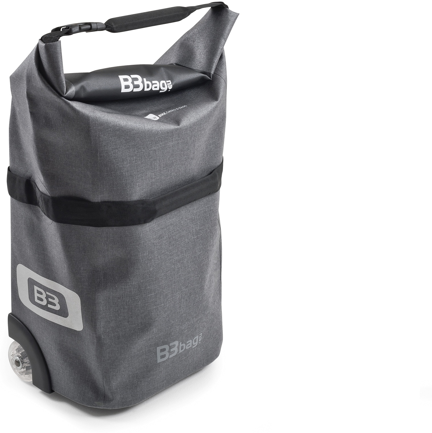 B&W bike. cases Fahrradtasche B3 Farbe grau, mit 2 Rollen+Teleskopgriff bis 15 kg