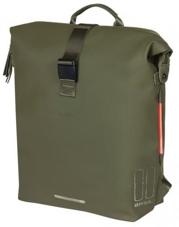 Fahrradrucksack Basil SoHo Nordlicht moosgrün, 31x13x37cm