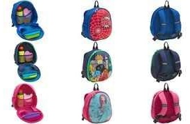 WEDO 2433304 Kinder-Rucksack Monster, stabile Frontseite, 2 Netztaschen außen, mehrere Netztaschen innen, gepolsterte Tragegurte, sehr leicht, leicht zu reinigen