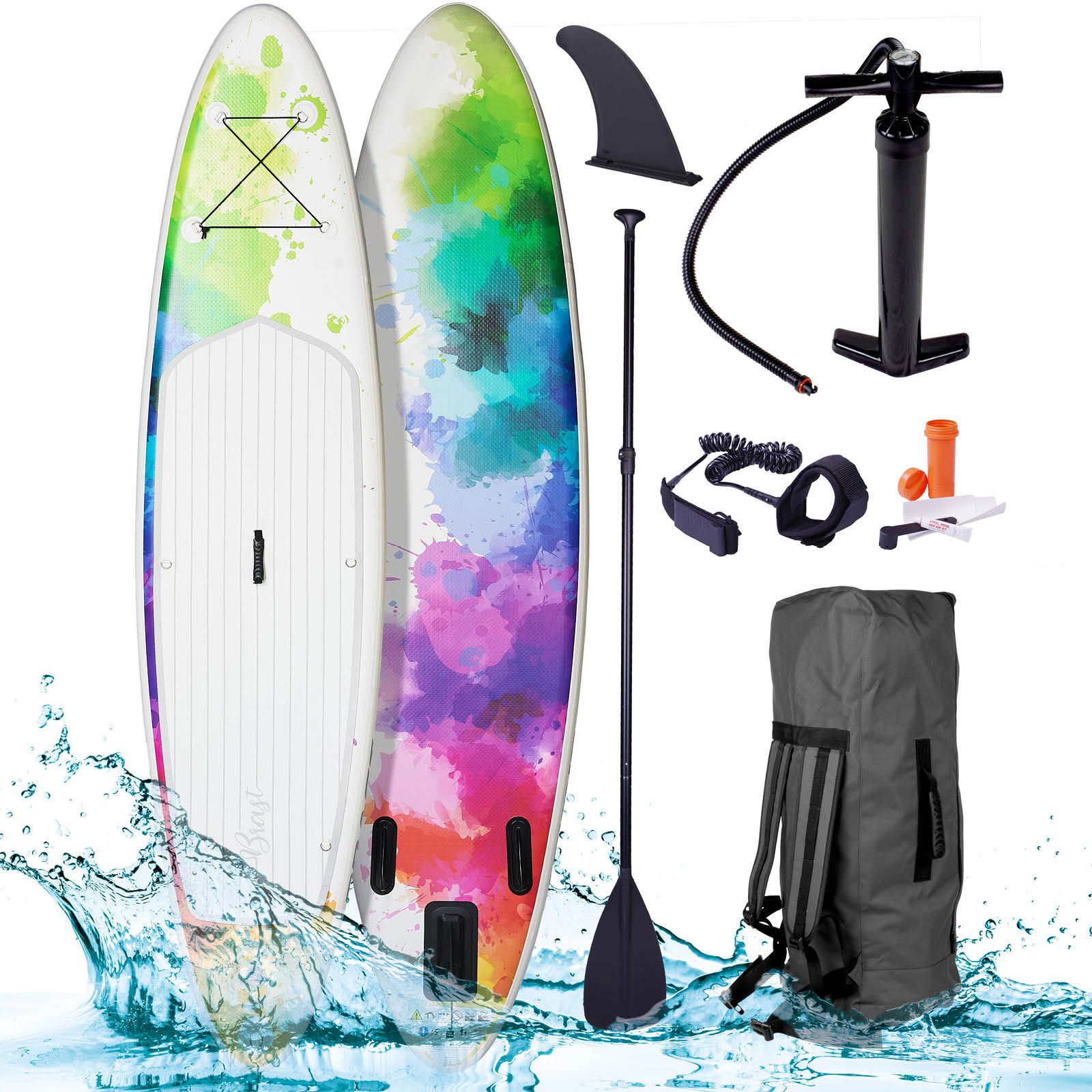 BRAST SUP Board Lady Aufblasbares Stand up Paddle Set für Frauen 300cm