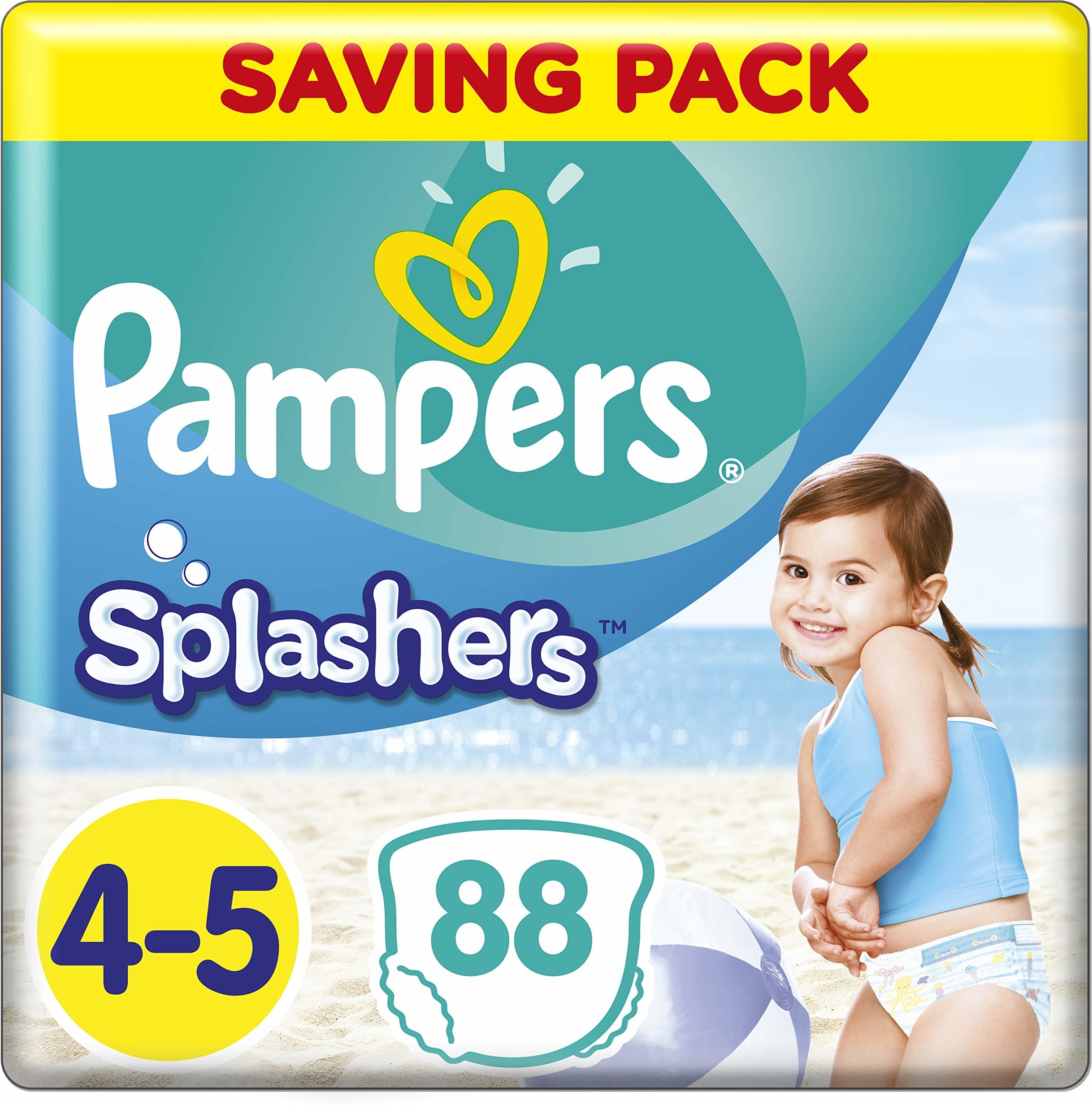 Pampers Splashers Einweg-Schwimmhose - Größe 4/5 9-15kg - Fall von 8 Packungen von 11