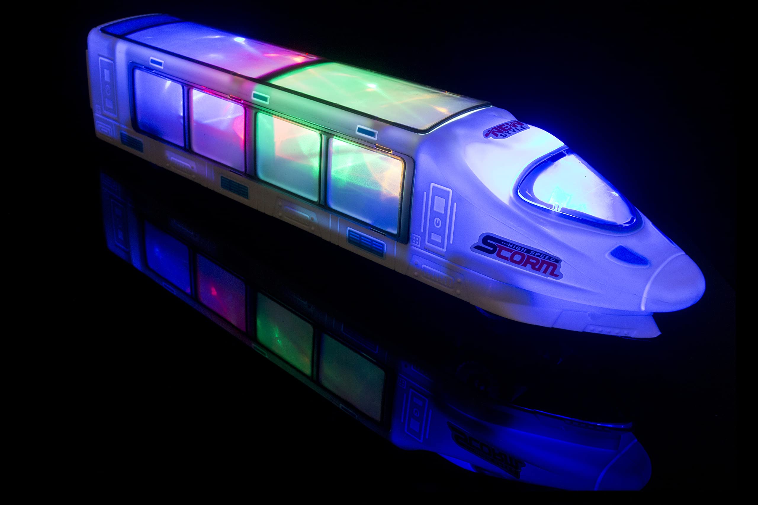 PALESTRAKI Zug Spielzeug - Elektrische Eisenbahn Kinder - Mit LED Beleuchtung und Musik. Tolles, Geschenk für Jungen und Mädchen ab 3 Jahre