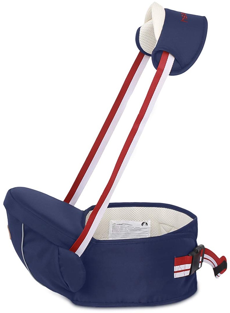 SONARIN Multifunktionaler Hipseat Baby Carrier Babytrage,Freie Größe,Kleinkind-Hüft-Sitzträger,Vorderer Träger-Gurt,4 tragende Positionen(Dunkelblau)