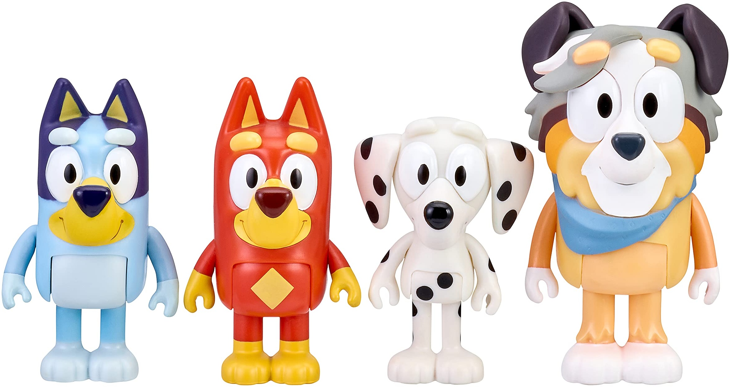 Bluey in der Schule: Figuren (6,3–7,6 cm) mit beweglichen Gelenken, 4er-Pack