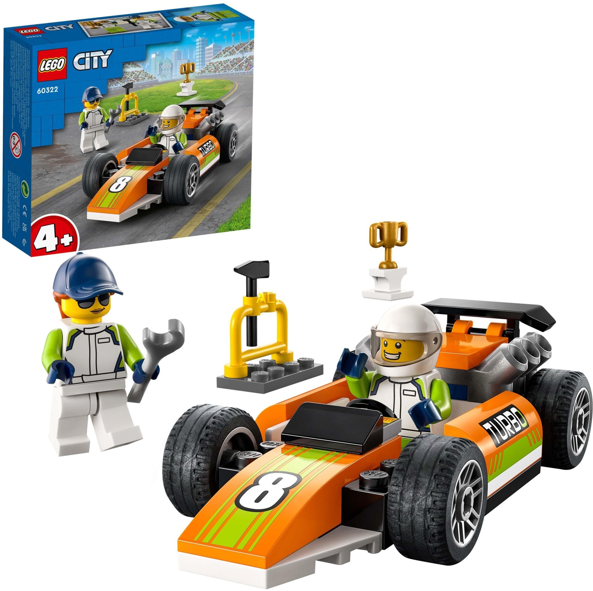 LEGO City 60322 'Rennauto', 46 Teile, ab 4 Jahren