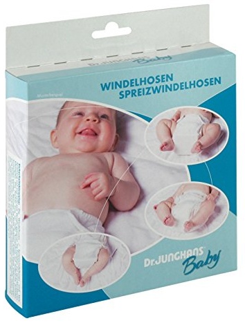 Dr. Junghans Medical 26601 Spreizhöschen Gewebe für Säuglinge, weiß