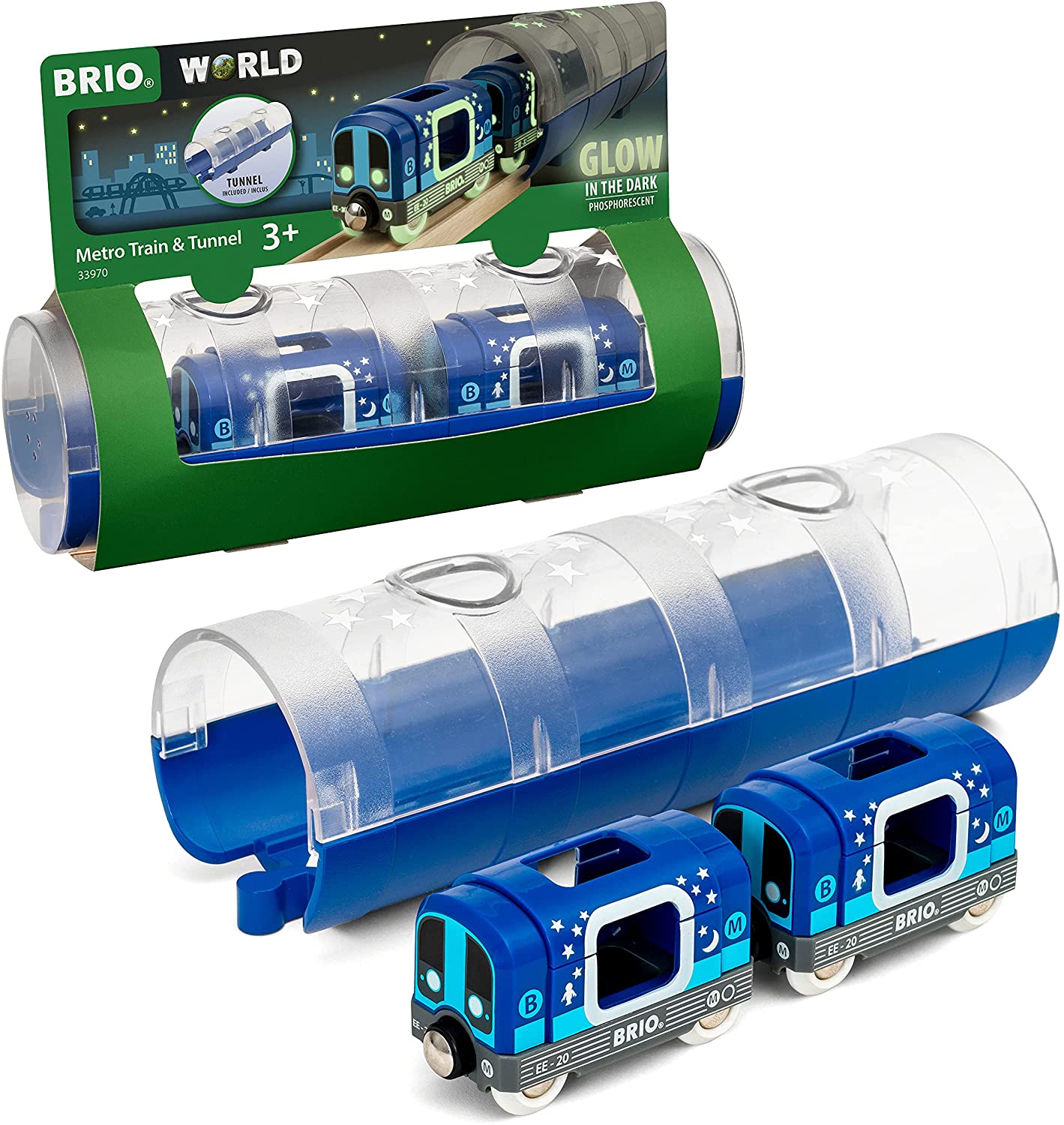 BRIO Bahn 33970 - Tunnel Box U-Bahn Glow in the Dark