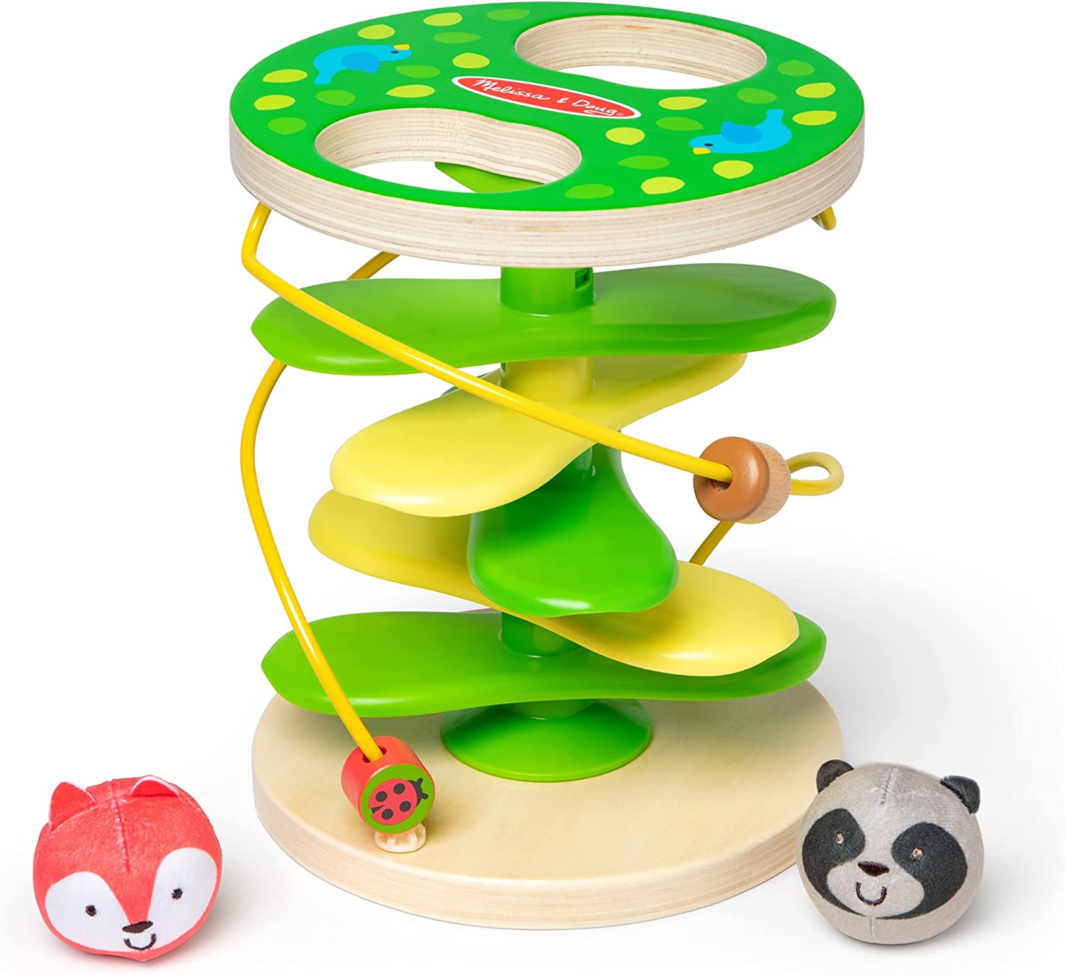 Melissa & Doug Rollables Baumhaus | Aktivitätsspielzeug für die frühe Entwicklung Jungen & Mädchen ab 1J. | Babyspielzeug aus Holz ab 12 Monaten | Ursache-Wirkung-Babyspielzeug mit sensorischen Bällen