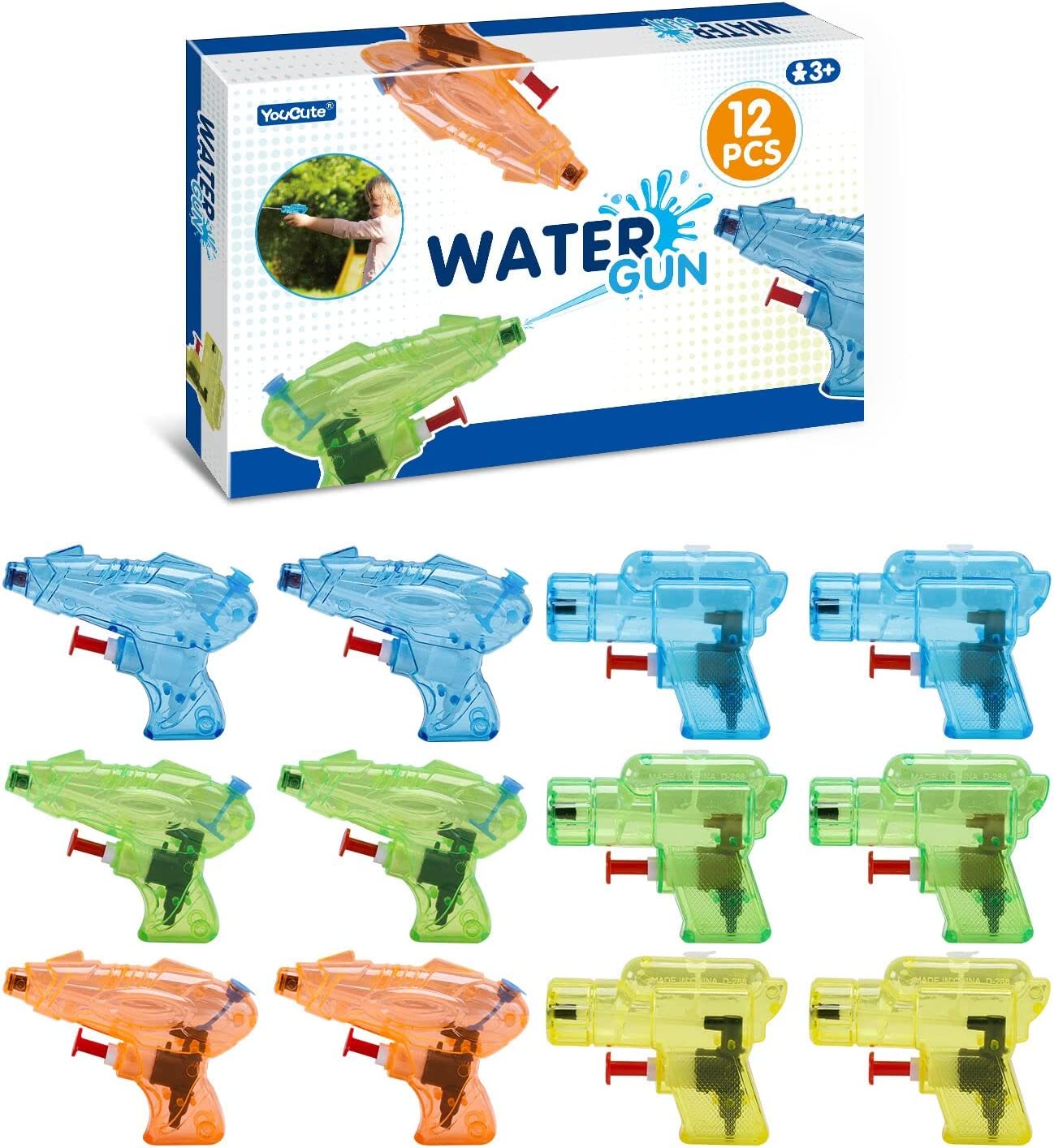 12 Stück wasserpistole klein wasserspritzpistole Kinder spritzpistole Wasser hundeerziehung Sommer Spielzeug Garten Pool Party Mitgebsel für Kinder - Preisvergleich