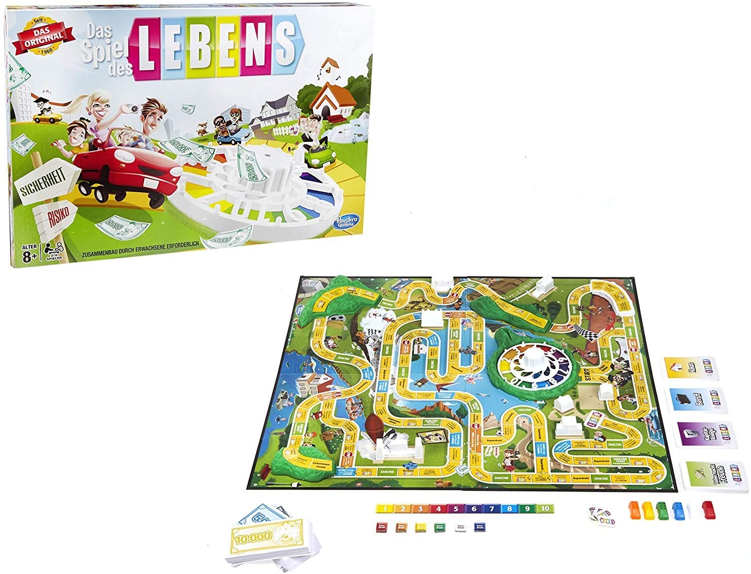 Hasbro - Das Spiel des Lebens, Klassiker unter den Familienspielen, ab 8 Jahren