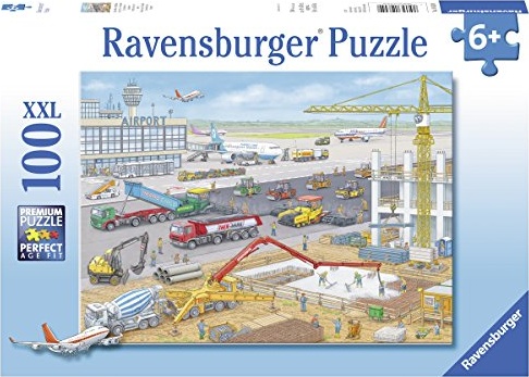 Ravensburger Puzzle 100 Teile XXL Baustelle am Flughafen