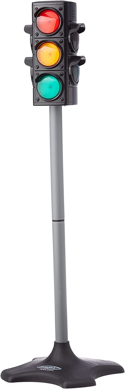 Jamara 460256 460256-Ampelanlage-Grand/Traffic Light-Grand-Ampel mit Lichtfunktion, klassisches & realistisches Design, hochwertiger Kunststoff, Ampelphasen automatisch od.manuell,Autoabschaltfunktion