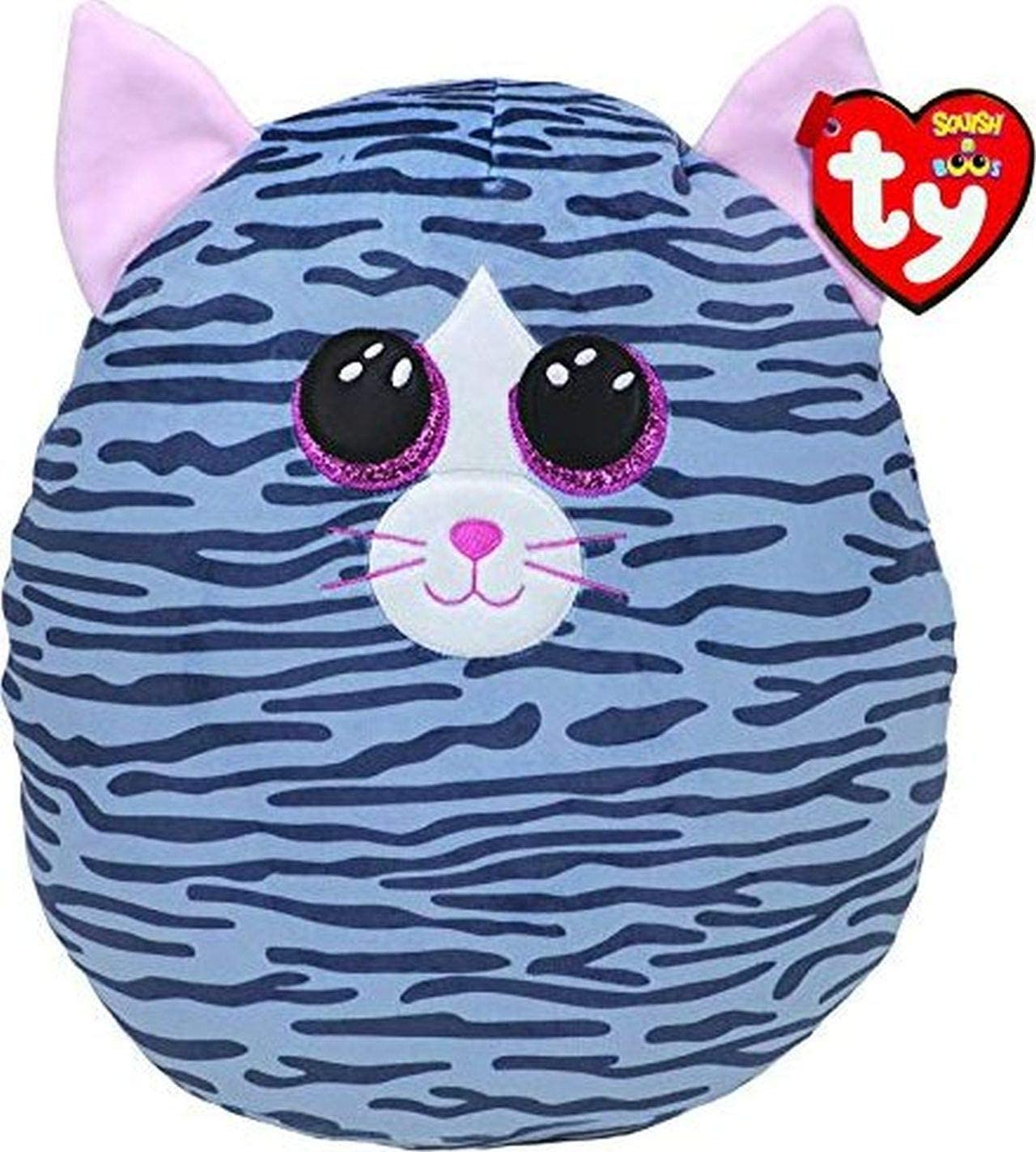 TY Squish-a-Boo's, Kiki, Katze, ca 40cm, grau gestreift