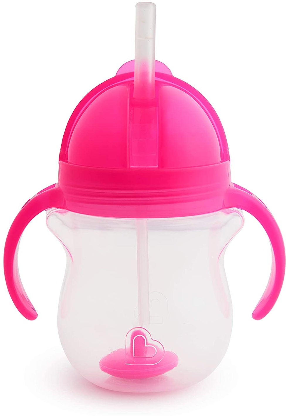 Munchkin Click Lock Trinkhalmbecher mit beschwertem Halm, rosa, 207 ml, rosa