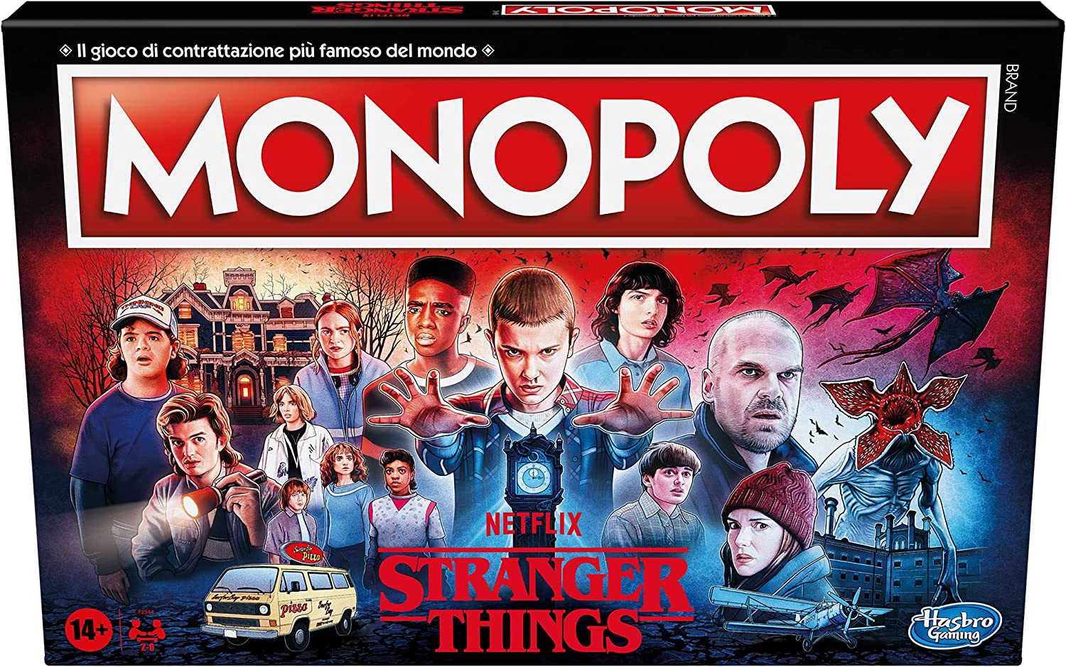 Monopoly Stranger Things Brettspiel für Erwachsene und Jugendliche ab 14 Jahren, 2 bis 6 Spieler, inspiriert von der vierten Saison von Netflix Stranger Things