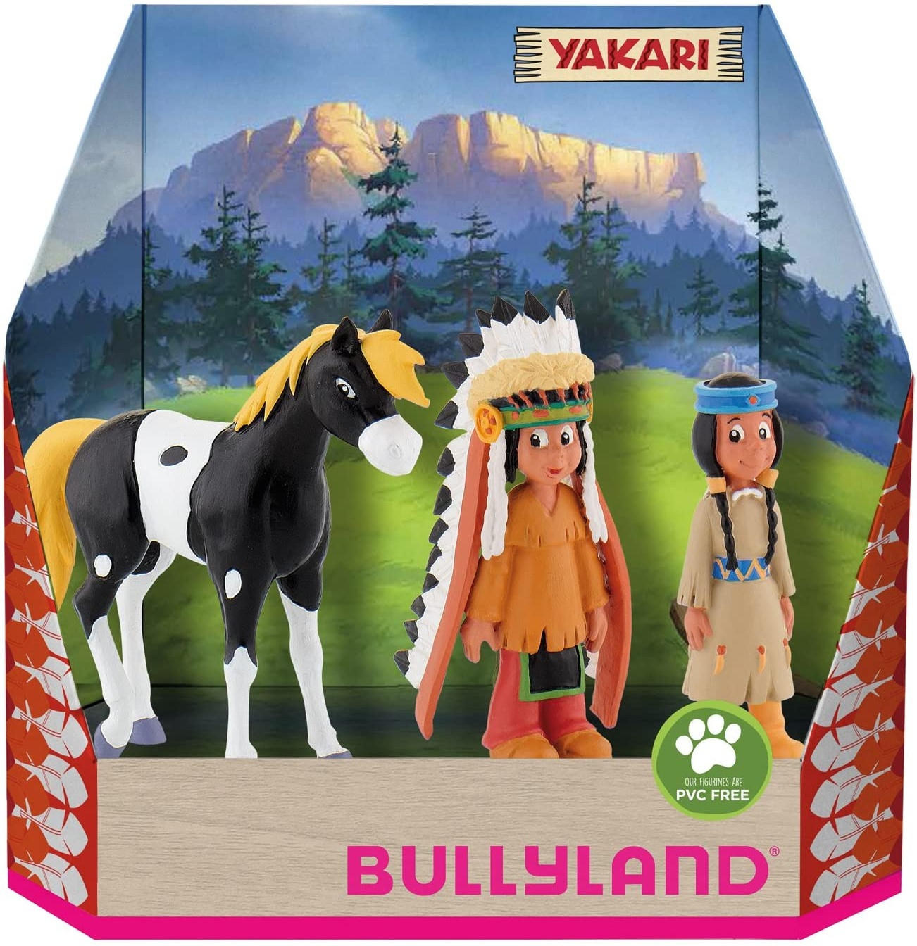 Bullyland 43309 - Spielfigurenset-Yakari in Geschenk Box, 3 teilig