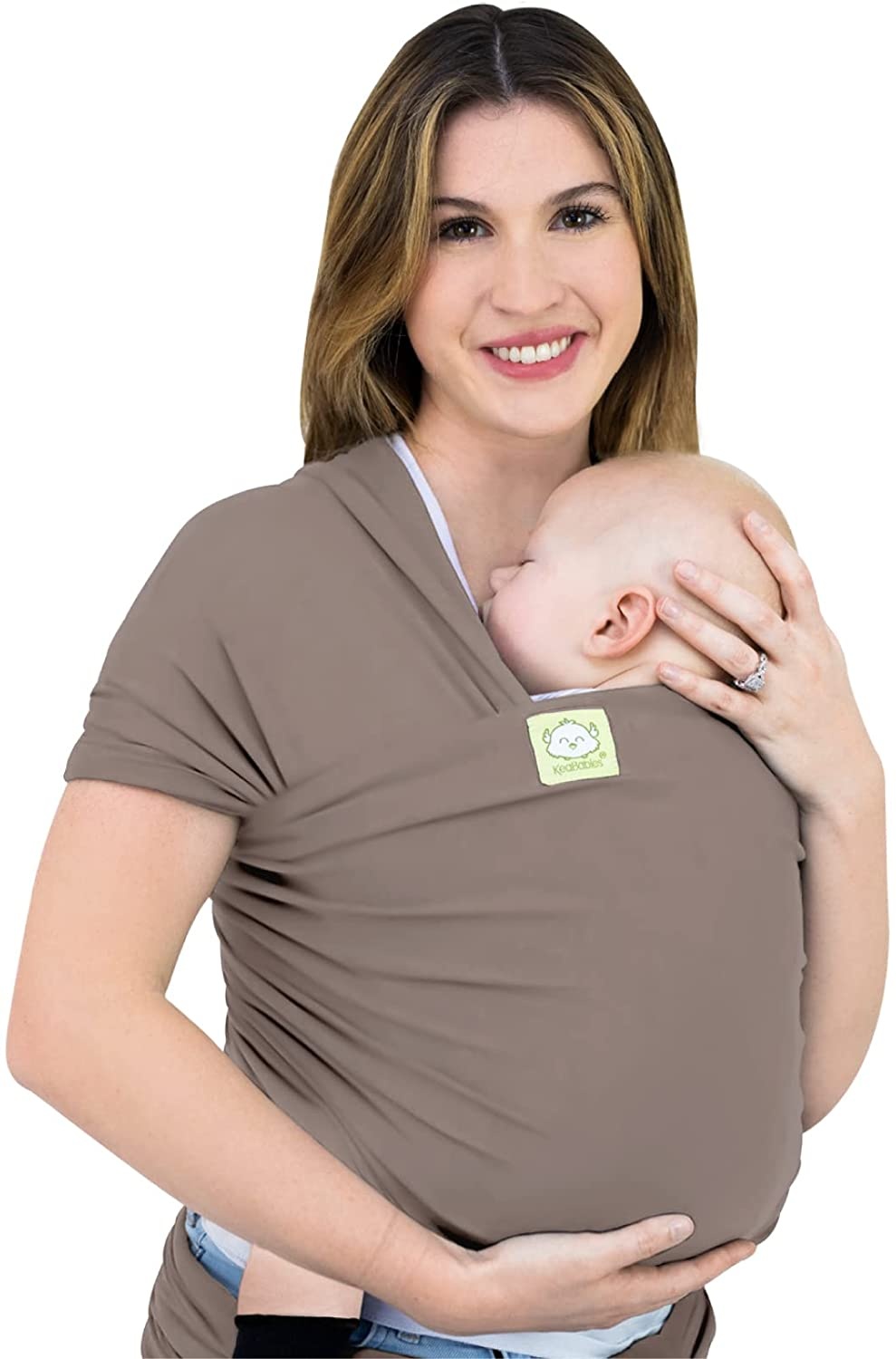 Tragetuch Baby Neugeboren - Alles in 1 Dehnbaren Babytragetuch - Babytrage Neugeborene ab Geburt - Baby Tragetuch Neugeborene, Kleinkinder - Babytrage ab Geburt - Babytragetücher (Kupfergrau)