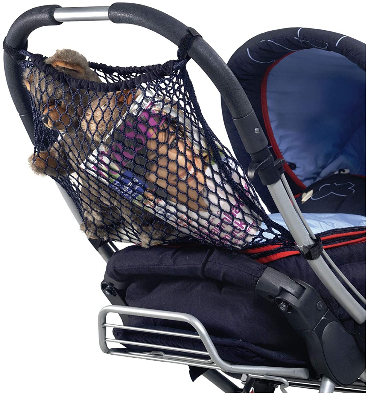 Reer 74877 Einkaufsnetz für Kinderwagen, schwarz