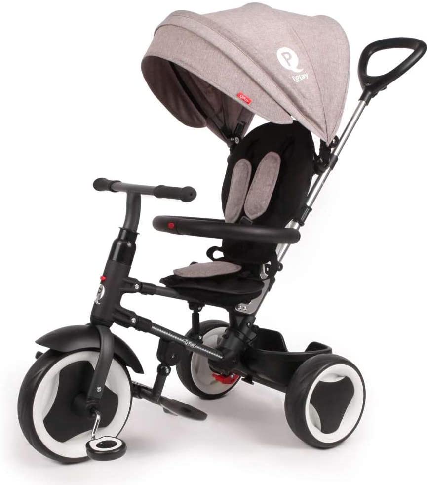 QPlay Rito Tricycle Deluxe Dreirad, Alter: 10 bis 36 Monate, Schwarz/Grau - Preisvergleich