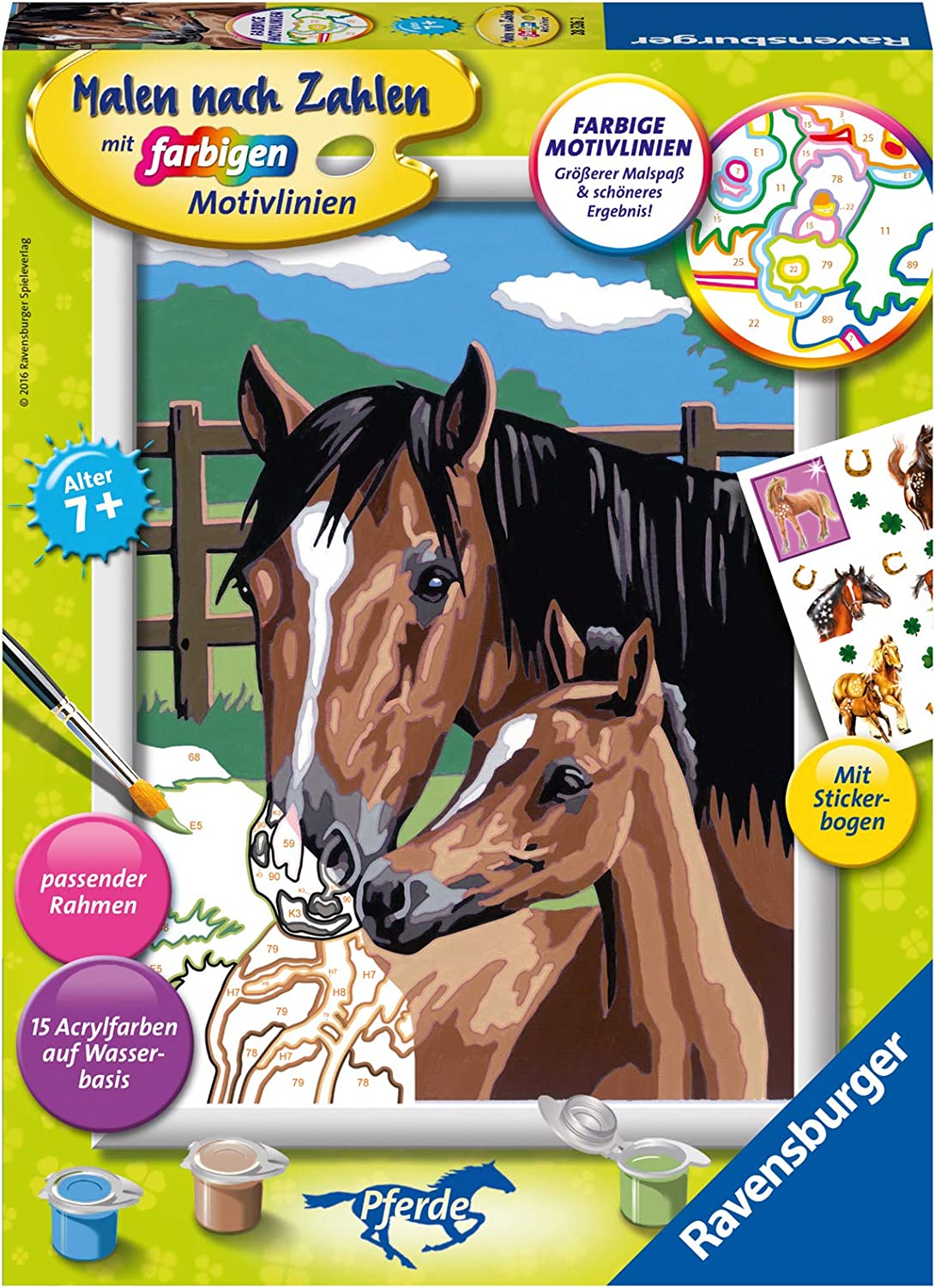 Ravensburger Malen nach Zahlen Pferd mit Fohlen
