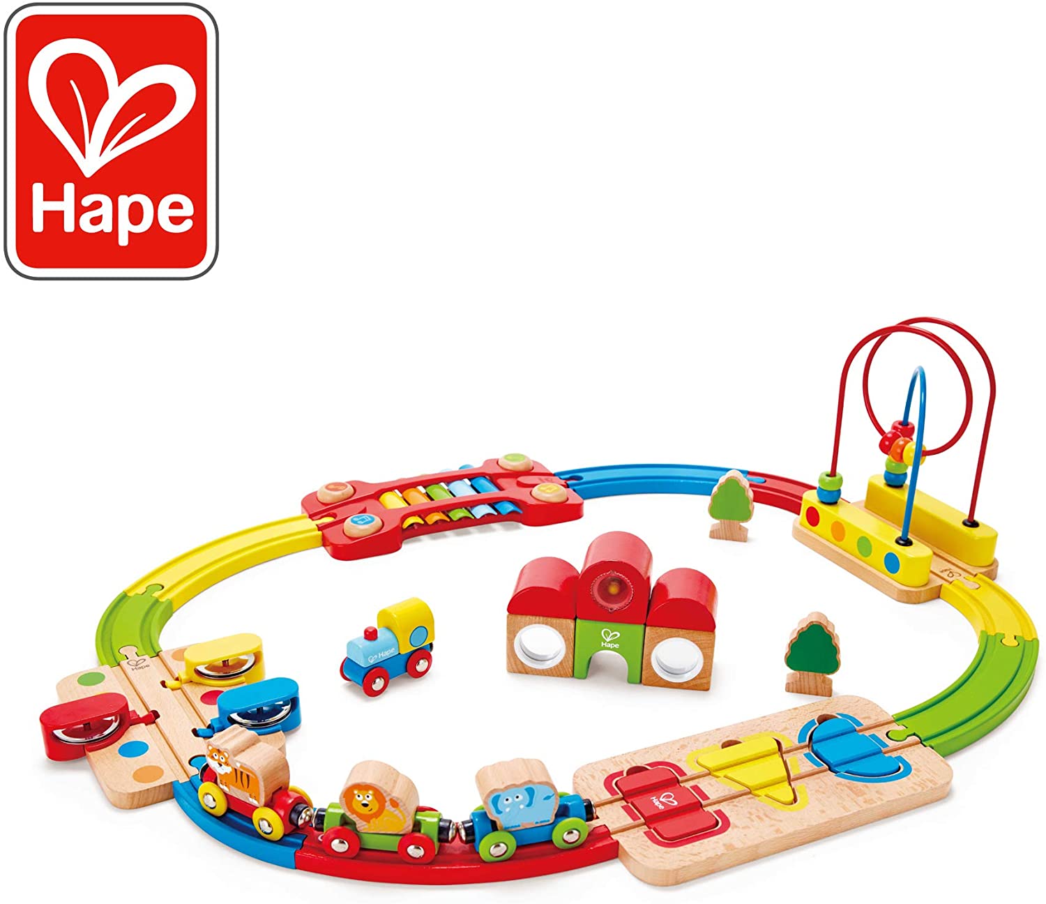 Hape 3826 Regenbogen-Puzzle Eisenbahnset