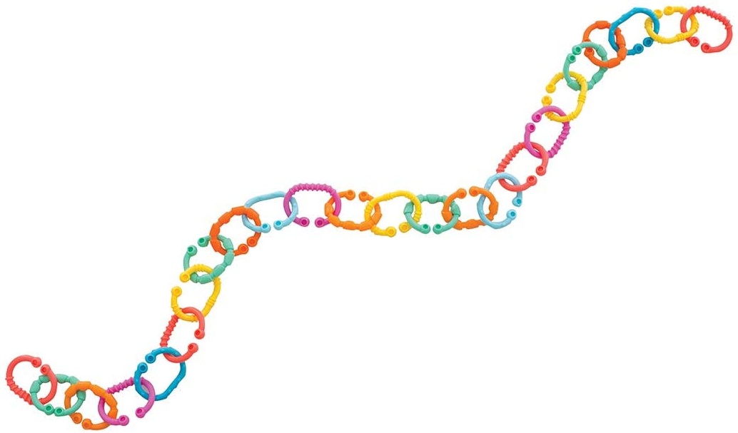 Playgro Kinderwagenkette, 24-teilig, Ab 3 Monaten, Loopy Links, Bunt, 40134